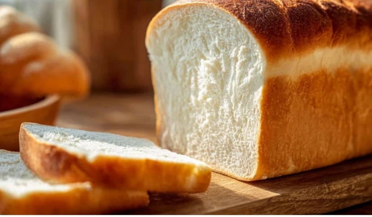 The Best White Bread served warm with butter and honey
