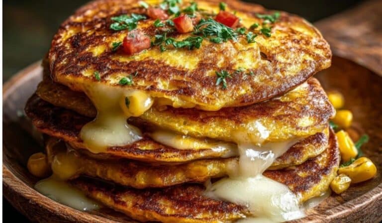 Featured Venezuelan Sweet Corn Cachapas with Cheese and Avocado